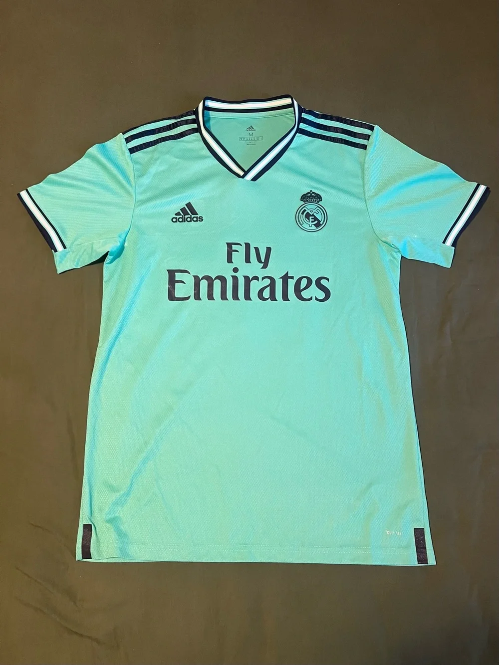 Adidas Real Madrid Blank Away Teal & Navy Real Madrid Soccer Jersey